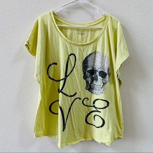 Lane Bryant Size LOVE Skull T Shirt